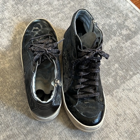 P448 skate high top sneakers - Black Leopard - Picture 5 of 5